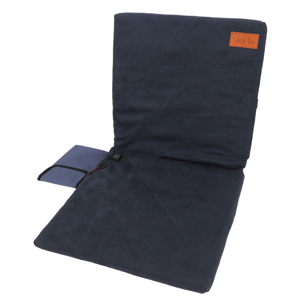 Foldable Heated Seat Cushion, Navy Blue, 84x41cm Portable Heating Pad