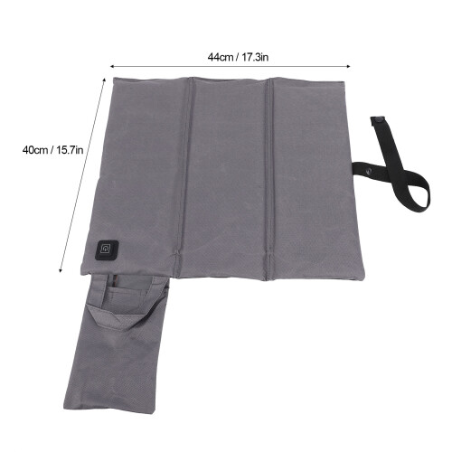 Coussin chauffant pour siège en polyester gris 15,7  17,3 po 1