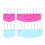 20 Stück Strick-Blocking-Kämme - Größe Standard, Blau/Lila 13