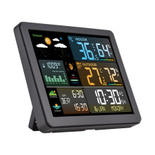 Wireless Indoor Outdoor Weather Station with Sensors, Color Display