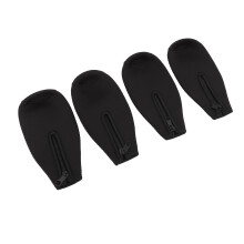 Copri-bottiglia in neoprene per birra, confezione da 4 manicotti isolanti neri, spessi e con chiusura a zip