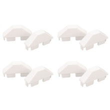Tapa final blanca de PVC para valla de estacas 8 piezas para jardín exterior