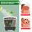 20Pcs Nursery Pot Planters Reusable Silicone Plastic Square Transparent Black 6