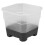 20Pcs Nursery Pot Planters Reusable Silicone Plastic Square Transparent Black 13