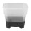 20Pcs Nursery Pot Planters Reusable Silicone Plastic Square Transparent Black 8