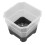 20Pcs Nursery Pot Planters Reusable Silicone Plastic Square Transparent Black 11