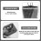 20Pcs Nursery Pot Planters Reusable Silicone Plastic Square Transparent Black 5