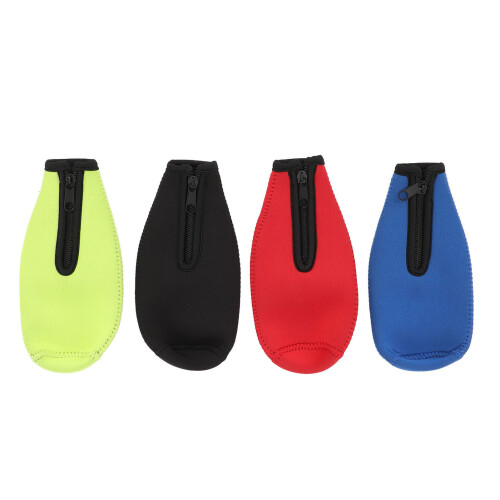 4 Stück Neopren Bierflaschen-Isolierhülle Zip-Up 1