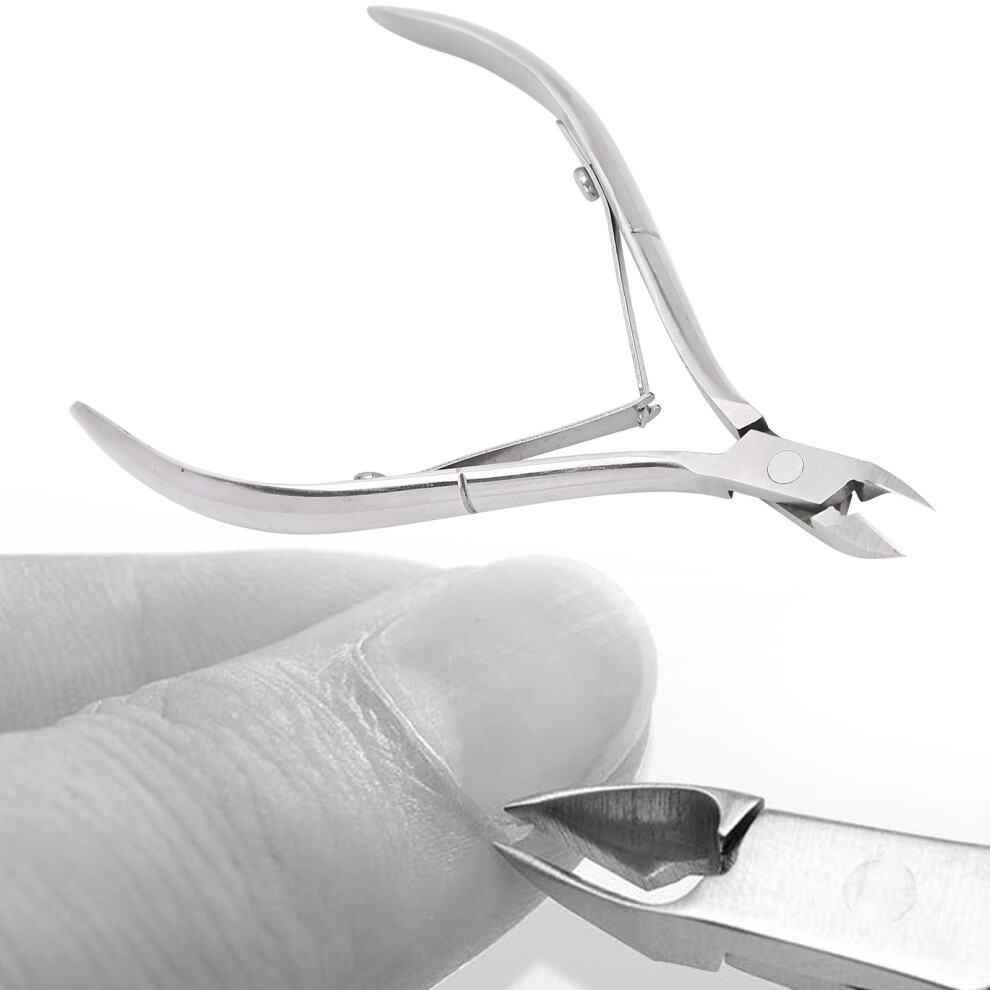 Stainless Steel Nail Cuticle Nippers Manicure Tool 55x106mm Silver