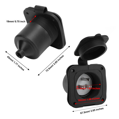Prise d'alimentation pour camping-car à bride 125 V 15 A 1