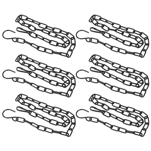 6Pcs Black Iron Rust-Proof Chains for Hanging Pots Planters & More