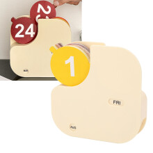 Mini calendario perpetuo a tema formaggio, decorazione da scrivania per ufficio e casa, antistress