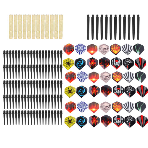 14G Safety Darts Set with 12Pcs Darts Shaft42Pcs Flights100Pcs Tips Training Tool 1
