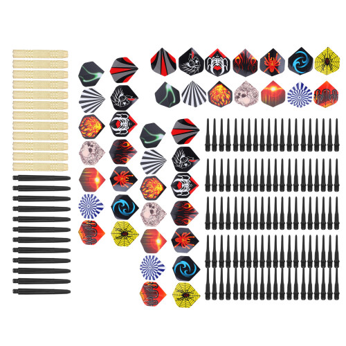 14G Safety Darts Set with 12Pcs Darts Shaft42Pcs Flights100Pcs Tips Training Tool