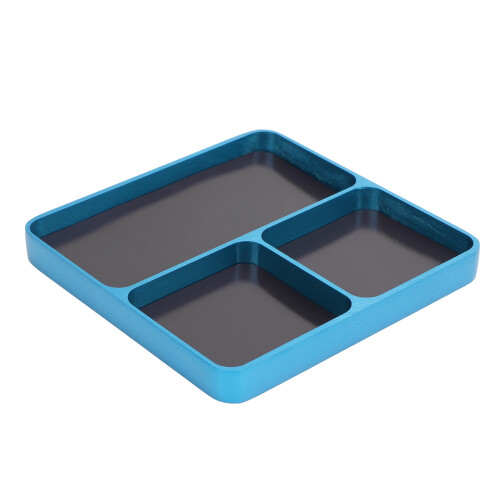 Bac à vis RC à 3 compartiments alliage d'aluminium bleu ciel 1