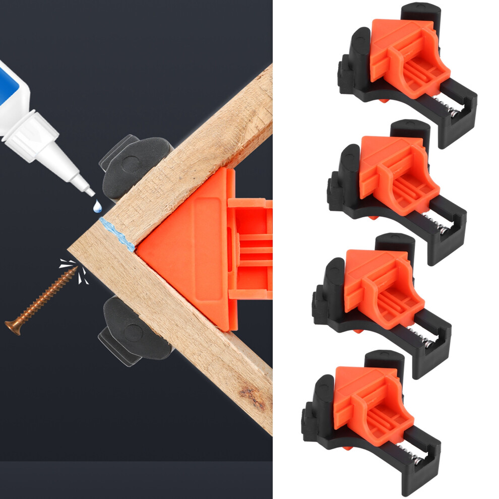 4Pcs Right Angle Clamps, 8.6X8.5x5.6cm, Woodworking 8721333636187