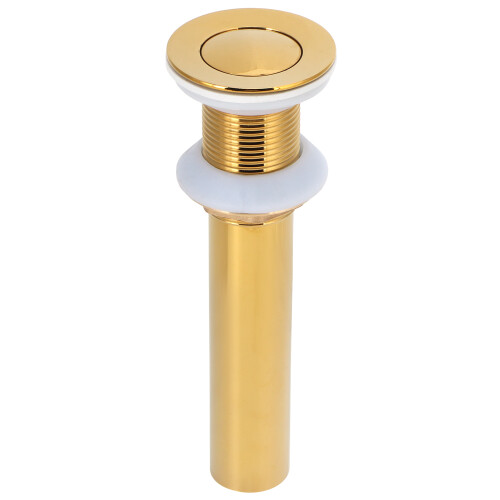 Durable Gold Bathroom Sink Drain Without Overflow Anti Clogging Design 1