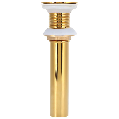 Durable Gold Bathroom Sink Drain Without Overflow Anti Clogging Design