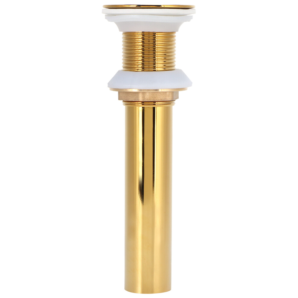 Durable Gold Bathroom Sink Drain Without Overflow Anti Clogging Design 4401333638148