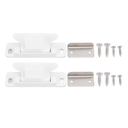 Set da 2 chiavistelli per cassetto RV ABS bianco lucchetto per armadio 2