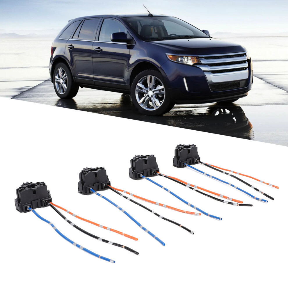 4Pcs H4 9003 Hb2 Headlight Socket Wiring Harness Dc12-24V For Halogen Bulb 7641333638657