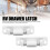 Set da 2 chiavistelli per cassetto RV ABS bianco lucchetto per armadio 5