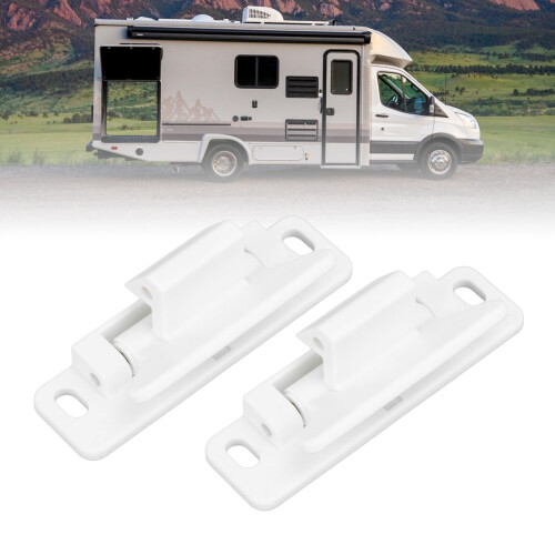 Set da 2 chiavistelli per cassetto RV ABS bianco lucchetto per armadio
