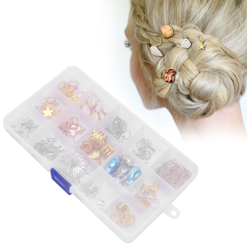 Unisex Snowflake Leaves Dreadlock Hair Rings For Diy Braid Hair Decoration