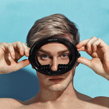 180 Panoramischer Weitblick Anti-Beschlag-Schwimmmaske mit Schnorchel für Schnorcheln und Tauchen