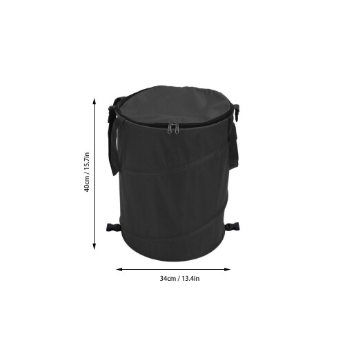 Camping-Mülleimer Pop Up 37.8L 34x40cm schwarz 1