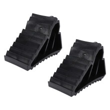 2 pezzi di cunei per ruote in PE 140x95x78 mm con maniglie di trasporto