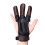 3-Finger Bogenhandschuh PU/Rindsleder S-XL Schwarz/Braun 9