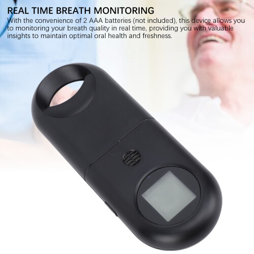 Mundgeruch-Tester - Digitales LCD-Display, ABS-Kunststoff, 2 AAA-Batterien 2