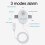 Alarma de enuresis nocturna 3 modos 300mAh ABS recargable 7