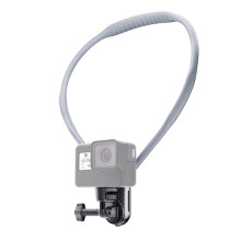 Soporte de cuello fuerte & ajustable para GoPro con tornillo de 1/4 de pulgada para uso en el pecho & POV