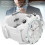 Men's Multifunctional Quartz Watch, White, 47mm Dial & Silicone Strap 4
