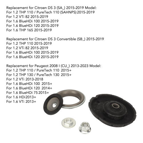 Replacement 5038G6 Front Top Strut Mount for Citroen C3 DS3 C4 Models 2
