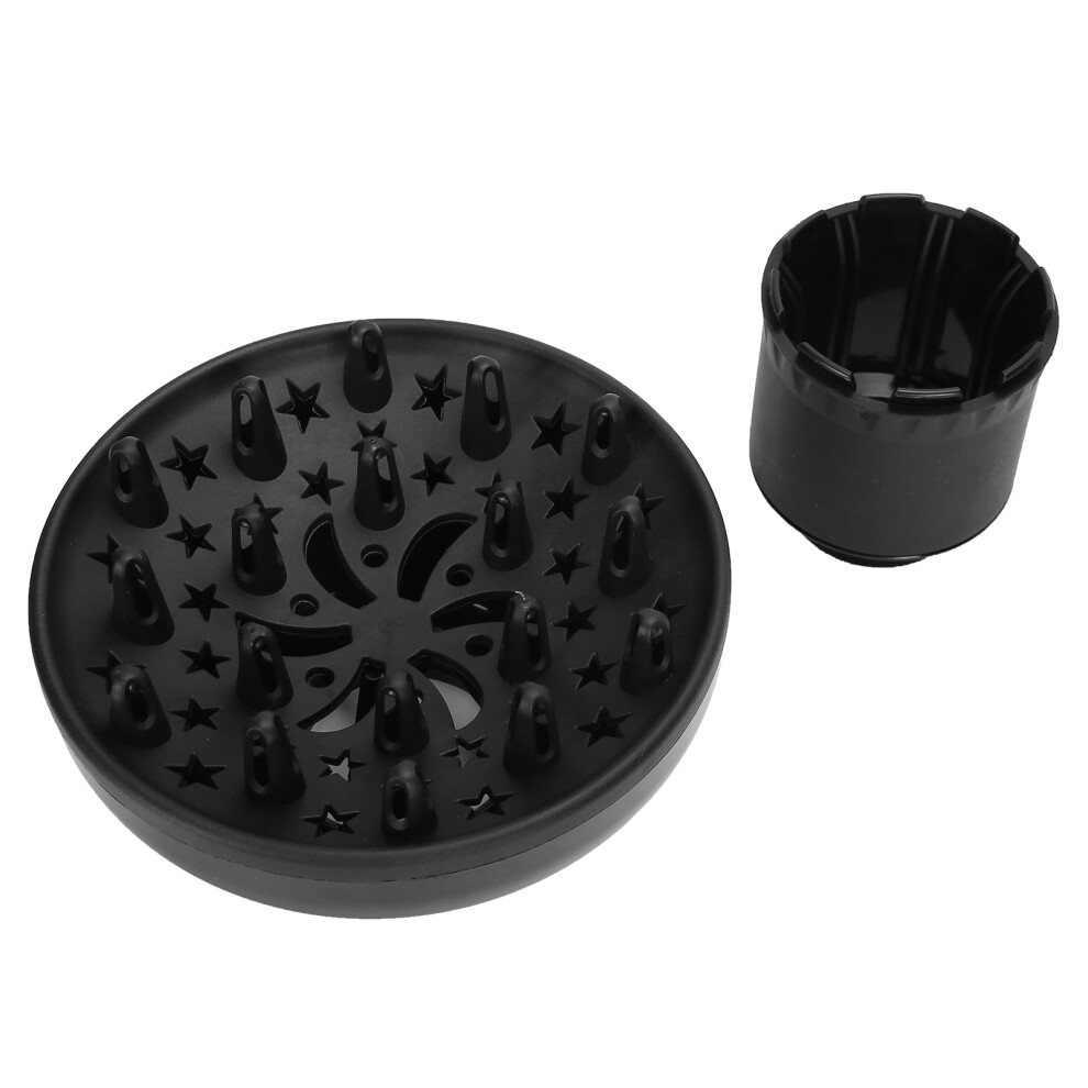 Black Universal Hair Dryer Diffuser For Curly & Wavy Hair,