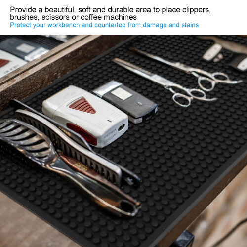 Barber Silicone Tool Mat Non Slip Work Station Pad for Salon Use 2