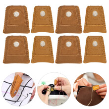 Sewing Finger Sleeve Knitting Thimble Leather Protector - Large, Medium, Small