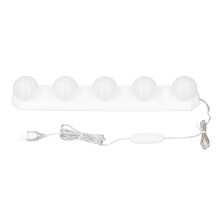LED Vanity Mirror Lights 5 Bulbs 3 Color Temp, Dimmable USB