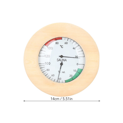 2-in-1 igrotermografo sauna, 14x14cm, pino bianco 1