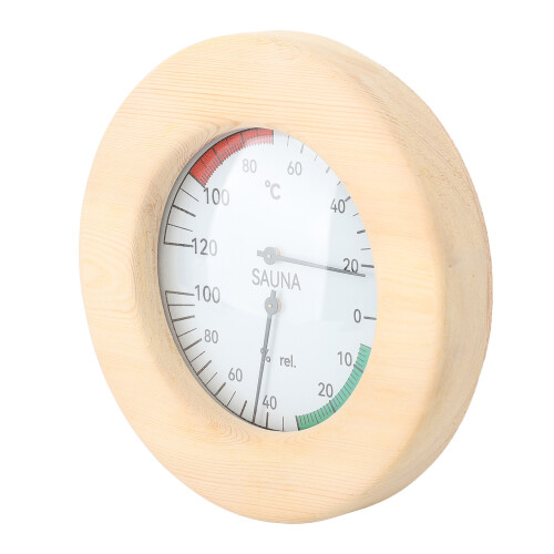 2-in-1 igrotermografo sauna, 14x14cm, pino bianco 2