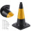 Reflective RC Traffic Cone - Universal for Model Cars Black 6