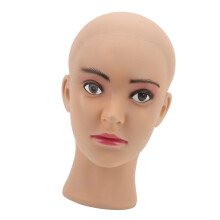 Cabeza de maniquí calva de PVC 28 cm / 11.02 in, 55 cm / 21.65 in