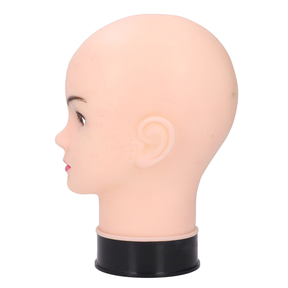 Bald Mannequin Head Silicone Practice Display 26.5cm Height 54cm Circumference