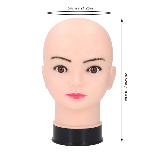 glatzköpfiger Mannequinkopf 26,5 cm/54 cm Silikon 1