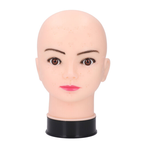 glatzköpfiger Mannequinkopf 26,5 cm/54 cm Silikon 2