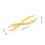 3 pezzi Righello stencil per sopracciglia, 14,5 cm, Oro rosa/Oro 2