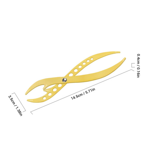 3 pezzi Righello stencil per sopracciglia, 14,5 cm, Oro rosa/Oro 1